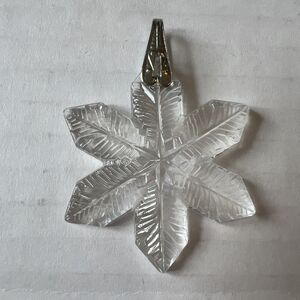 VTG Van Cott/Gorham Crystal Snowflake Pendant Necklace Charm Holiday Ornament